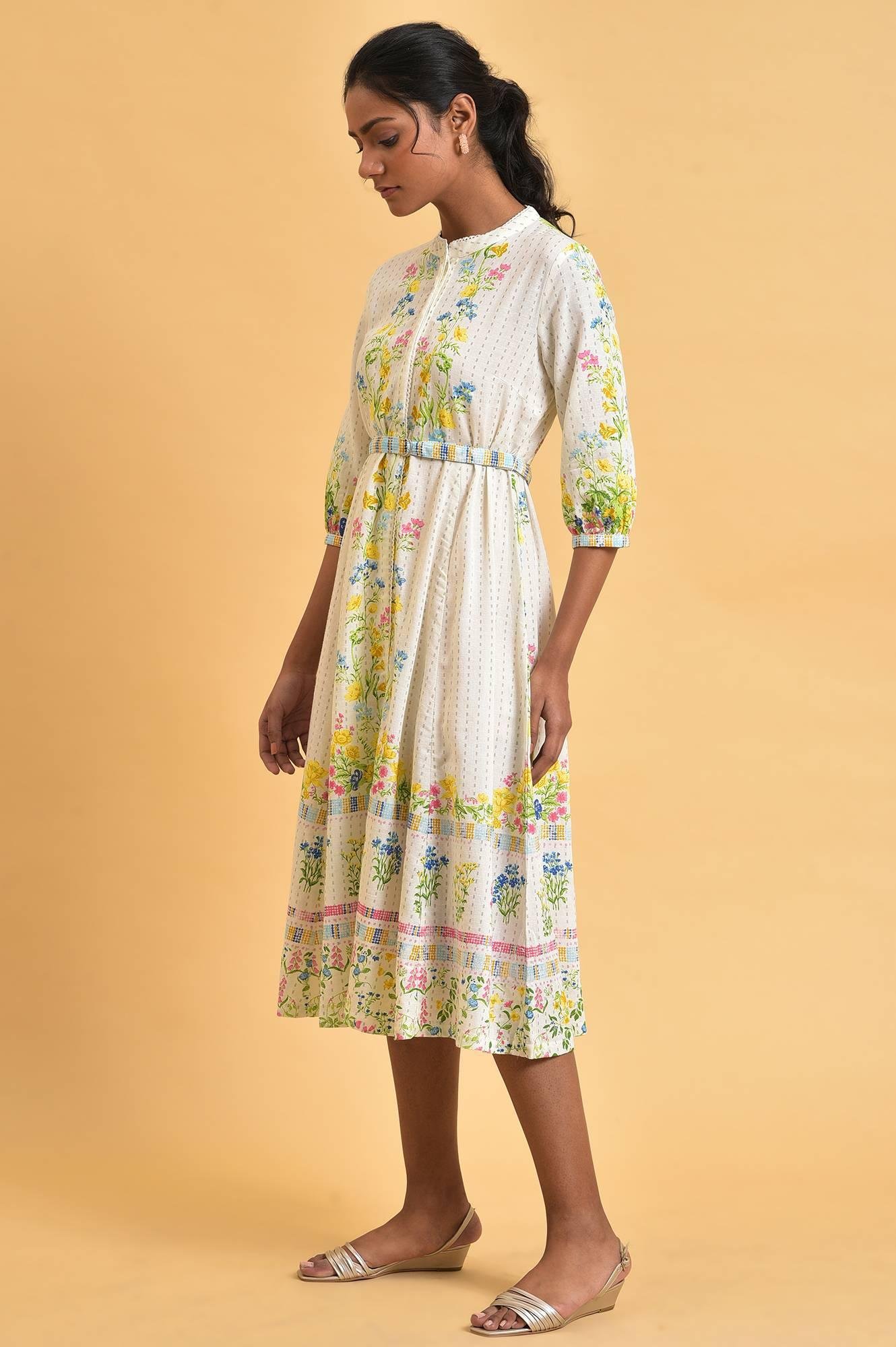 White Floral Summer Vacay Dress - Image 5